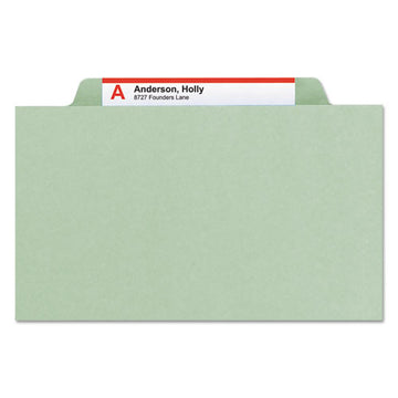 Smead® 100% Recycled Pressboard Classification Folders, 1 Divider, Letter Size, Gray-green, 10-box freeshipping - TVN Wholesale